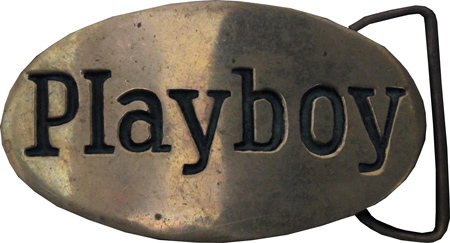 Playboy Belt buckle solid brass used