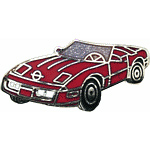  1986 Red Corvette Auto Hat Pin