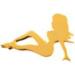 Lady Cut Out left Auto Hat Pin Lady Cut Out left Auto Hat Pin