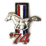  '74 Mustang year pin Auto Hat Pin