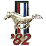  '82 Mustang year pin Auto Hat Pin