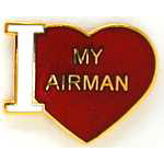  I Love My Airman Mil Hat Pin