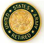 Army Retired Mil Hat Pin