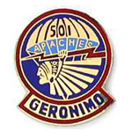  501st A/B Geronimo Mil Hat Pin