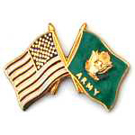  US & Army Flags Mil Hat Pin