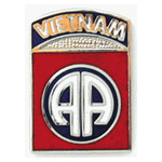  82nd Vietnam Mil Hat Pin