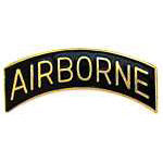  Airborne black Mil Hat Pin