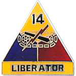  14th Armored Division Mil Hat Pin