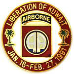  82 Airborne Liberation of Kuwait Mil Hat Pin