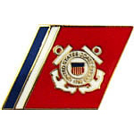  Coast Guard Racing Stripes Mil Hat Pin