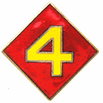  4th Marine Div. Mil Hat Pin