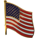  US Flag Mil Hat Pin
