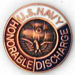  Navy Honorable Discharge Mil Hat Pin