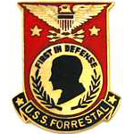  USS Forestall Mil Hat Pin