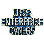  USS Enterprise Script Mil Hat Pin