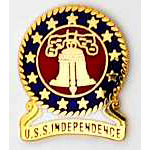  USS Independence Mil Hat Pin