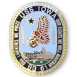  USS Iowa Mil Hat Pin