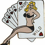 Jokers Wild Air Plane Nose Art Mil Hat Pin Jokers Wild Air Plane Nose Art Mil Hat Pin