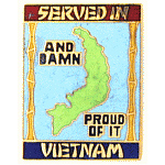  Served Vietnam Proud of It Mil Hat Pin