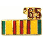 Vietnam 65 Service Ribbon Mil Hat Pin