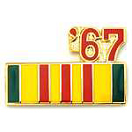  Vietnam 67 Service Ribbon Mil Hat Pin