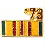  Vietnam 73 Service Ribbon Mil Hat Pin