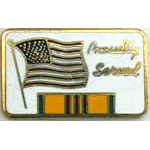  Proudly Served Mil Hat Pin