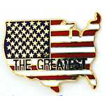  USA The Greatest Misc Hat Pin