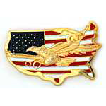  USA and Eagle Misc Hat Pin