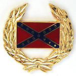  Confederate Flag in Wreath Misc Hat Pin