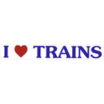  2¼" x 10" I Love Trains Railroad