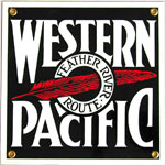  Western Pacific 8" x 8" Railroad