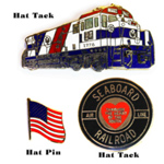  2 Seaboard Hat Tack plus USA Hat Pin group