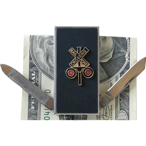 Money Clip - Black with Knife & Nail File