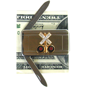 Money Clip - Polished Chrome with Knife & Nail File