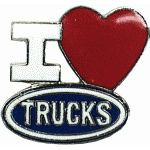  I Love Trucks Auto Hat Pin