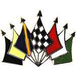  Racing Flags Auto Hat Pin