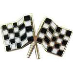  Checkered Flags Auto Hat Pin