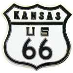  Route 66 - Kansas Auto Hat Pin