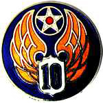  10th Air Force Mil Hat Pin