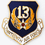  13th Air Force Mil Hat Pin