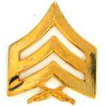  Army Staff Sgt. Stripes Mil Hat Pin