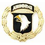  101st Airborne Wreath Mil Hat Pin