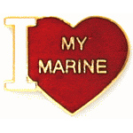  I Love My Marine Mil Hat Pin