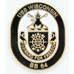  USS Wisconsin Mil Hat Pin