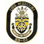  USS Missouri Mil Hat Pin