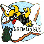  Gremlin Gus Air Plane Nose Art Mil Hat Pin