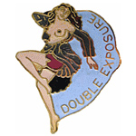  Double Exposure Air Plane Nose Art Mil Hat Pin
