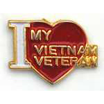  I Love My Viet Vet small Mil Hat Pin