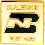  Burlington Northern White Hat Pin